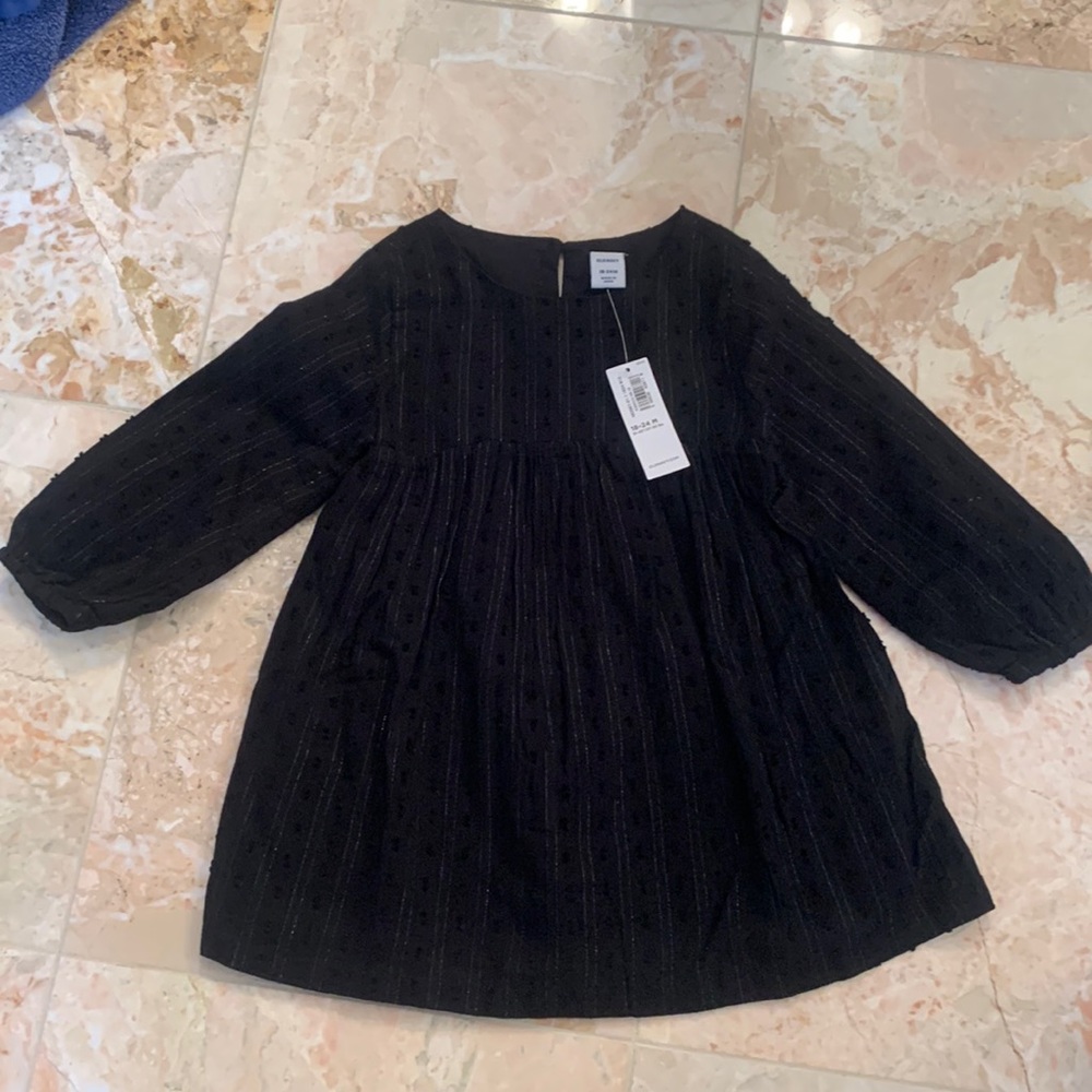 Old Navy black dress silver accents
